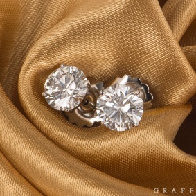 Graff Stud Earrings 4.28ct H/VS1 & VS2 Graff Stud Earrings 4.28ct H/VS1 & VS2